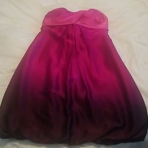 Vibrant magenta ombre homecoming dress